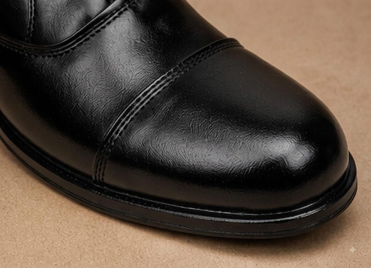 Men Genuine Leather Oxford Formal Lace-Up Dress Shoes | Classic Comfortable Business Office,Special Occasion Footwear | Stylish Elegant Professional Leather Shoes for Men | Perfect for Formal Events, Meetings, Celebrations & Daily Office Wear