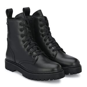 Women's Black Derby Boots, 5, (Pack Of 1)